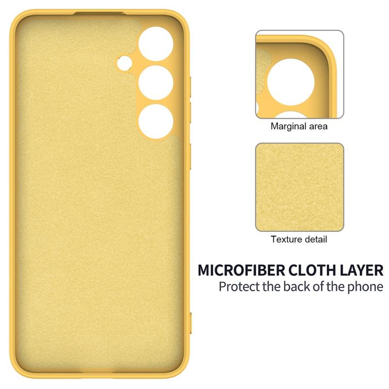 Capa de Silicone Líquido para Samsung Galaxy S24 Amarelo