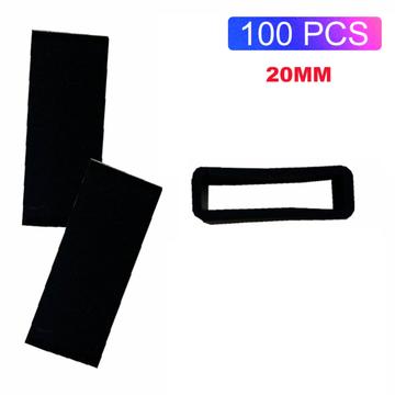 Bracelete de silicone de 20mm / Suporte para bracelete de relógio - Preto