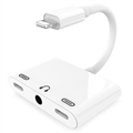 Adaptador Lightning e Áudio de 3.5mm 3 em 1 - Branco