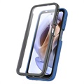 Capa 360 Série de Proteção para Motorola Moto G51 5G - Azul / Transparente