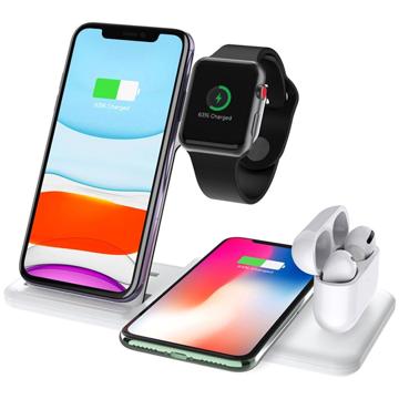 Estação de Carregamento 4 em 1 LDX-178 - iPhone, AirPods, iWatch - Preto