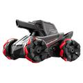 4DRC 4D-Y8 RC Tank Car / 4WD Atirador de balas de água todo-o-terreno com controlo duplo e duas baterias - Vermelho