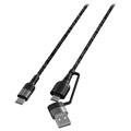 Cabo de Carregamento 2-em-1 4smarts ComboCord CA - 1.5m - Preto