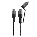 Cabo USB-C / USB-C e Lightning 4smarts ComboCord CL - 1.5m - Preto