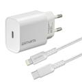 Carregador de parede 4smarts VoltPlug PD 20W com cabo Lightning - Branco