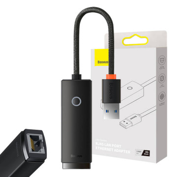 Baseus Adaptador de rede Série Lite USB para RJ45 WKQX000101 - preto