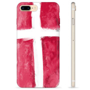 Capa de TPU - iPhone 7 Plus / iPhone 8 Plus - Bandeira da Dinamarca