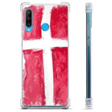 Capa Híbrida - Huawei P30 Lite - Bandeira da Dinamarca