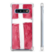 Capa Híbrida - Samsung Galaxy S10+ - Bandeira da Dinamarca