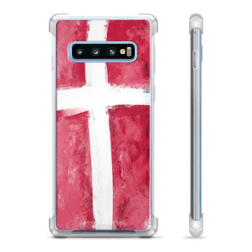 Capa Híbrida - Samsung Galaxy S10+ - Bandeira da Dinamarca