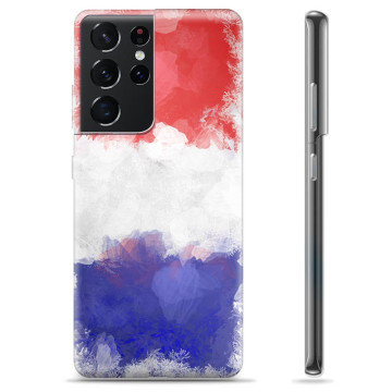 Capa de TPU - Samsung Galaxy S21 Ultra 5G - Bandeira Francesa