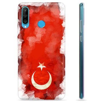 Capa de TPU - Huawei P30 Lite - Bandeira da Turquia