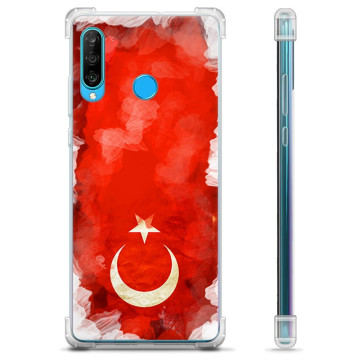 Capa Híbrida - Huawei P30 Lite  - Bandeira da Turquia