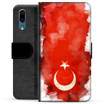 Bolsa tipo Carteira - Huawei P20 - Bandeira da Turquia