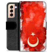 Bolsa tipo Carteira - Samsung Galaxy S21+ 5G - Bandeira da Turquia