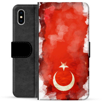 Bolsa tipo Carteira - iPhone X / iPhone XS - Bandeira da Turquia