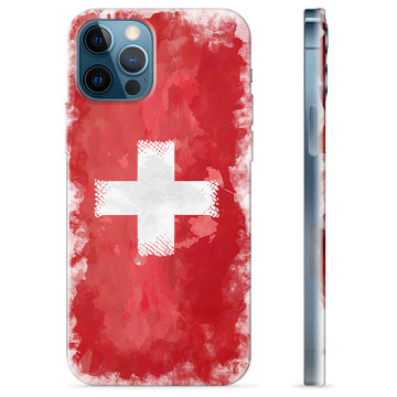 Capa de TPU - iPhone 12 Pro - Bandeira da Suíça