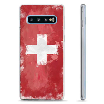 Capa de TPU - Samsung Galaxy S10+ - Bandeira da Suíça