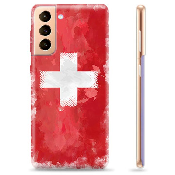 Capa de TPU - Samsung Galaxy S21+ 5G - Bandeira da Suíça