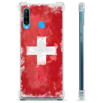 Capa Híbrida - Huawei P30 Lite - Bandeira da Suíça