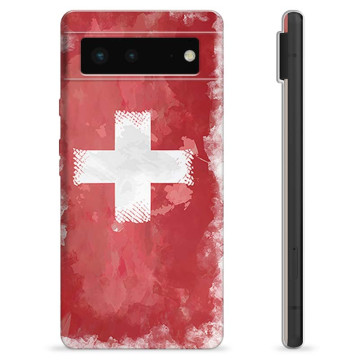 Capa de TPU - Google Pixel 6 - Bandeira da Suíça