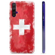 Capa de TPU - Huawei Nova 5T - Bandeira da Suíça