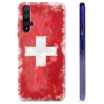 Capa de TPU - Huawei Nova 5T - Bandeira da Suíça