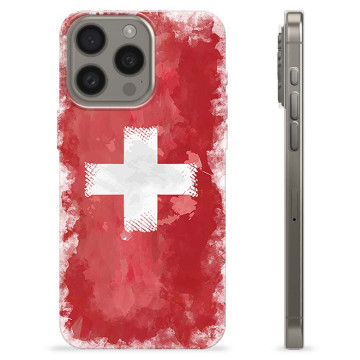 Capa de TPU - iPhone 15 Pro Max - Bandeira da Suíça