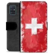 Bolsa tipo Carteira - Samsung Galaxy A51 - Bandeira da Suíça