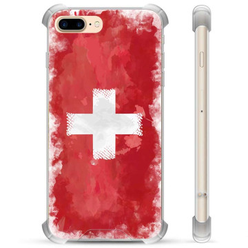 Capa Híbrida - iPhone 7 Plus / iPhone 8 Plus - Bandeira da Suíça