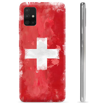 Capa de TPU - Samsung Galaxy A51 - Bandeira da Suíça