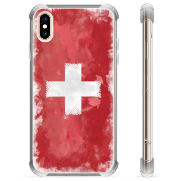 Capa Híbrida - iPhone X / iPhone XS - Bandeira da Suíça