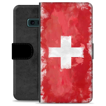 Bolsa tipo Carteira - Samsung Galaxy S10e - Bandeira da Suíça