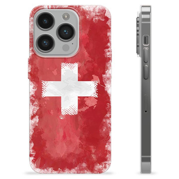 Capa de TPU - iPhone 14 Pro - Bandeira da Suíça