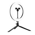 A26 Mesa de 10" LED Selfie Ring Light Tripé Suporte de telefone Clipe de montagem Vlogging Vídeo Luz Kit de transmissão ao vivo