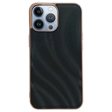 Capa em TPU Revestido Abstract Series para iPhone 14 - Preto