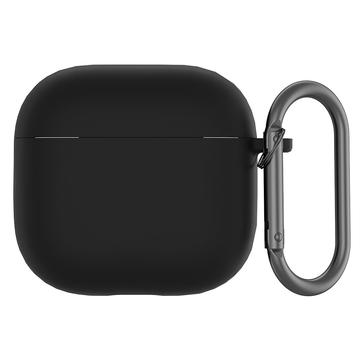 Capa em Silicone com Mosquetão para AirPods 4 - Preto