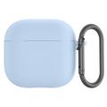 Capa em Silicone com Mosquetão para AirPods 4 - Azul