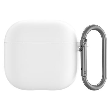 Capa em Silicone com Mosquetão para AirPods 4 - Branco