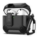 Capa para AirPods 4 Tech-Protect Carbonox - Preto