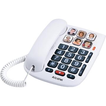 Alcatel TMAX 10 Telefone com Fio de Botão Grande com Marcação Fotográfica para Idosos - Branco