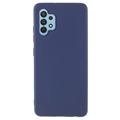 Capa de TPU Mate Anti Dedadas para Samsung Galaxy A32 (4G) - Azul Escuro