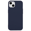 Capa de TPU Mate Anti Dedadas para iPhone 15 Plus - Azul Escuro