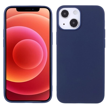 Capa de TPU Mate Anti Dedadas para iPhone 13 Mini - Azul Escuro