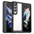 Capa Híbrida Antichoques para Samsung Galaxy Z Fold4 5G - Preto / Transparente