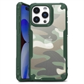 Capa Híbrida Antichoques para iPhone 15 Pro - Camuflagem - Verde