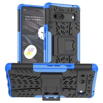 Capa Híbrida Antiderrapante com Suporte para Google Pixel 7a - Azul