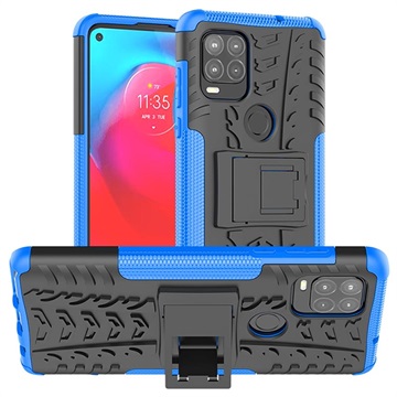 Capa Híbrida Antiderrapante para Motorola Moto G Stylus 5G - Azul / Preto