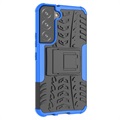 Capa Híbrida Antiderrapante para Samsung Galaxy S22 5G - Azul / Preto