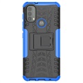 Capa Híbrida Antiderrapante para Motorola Moto E20/E30/E40 - Azul / Preto